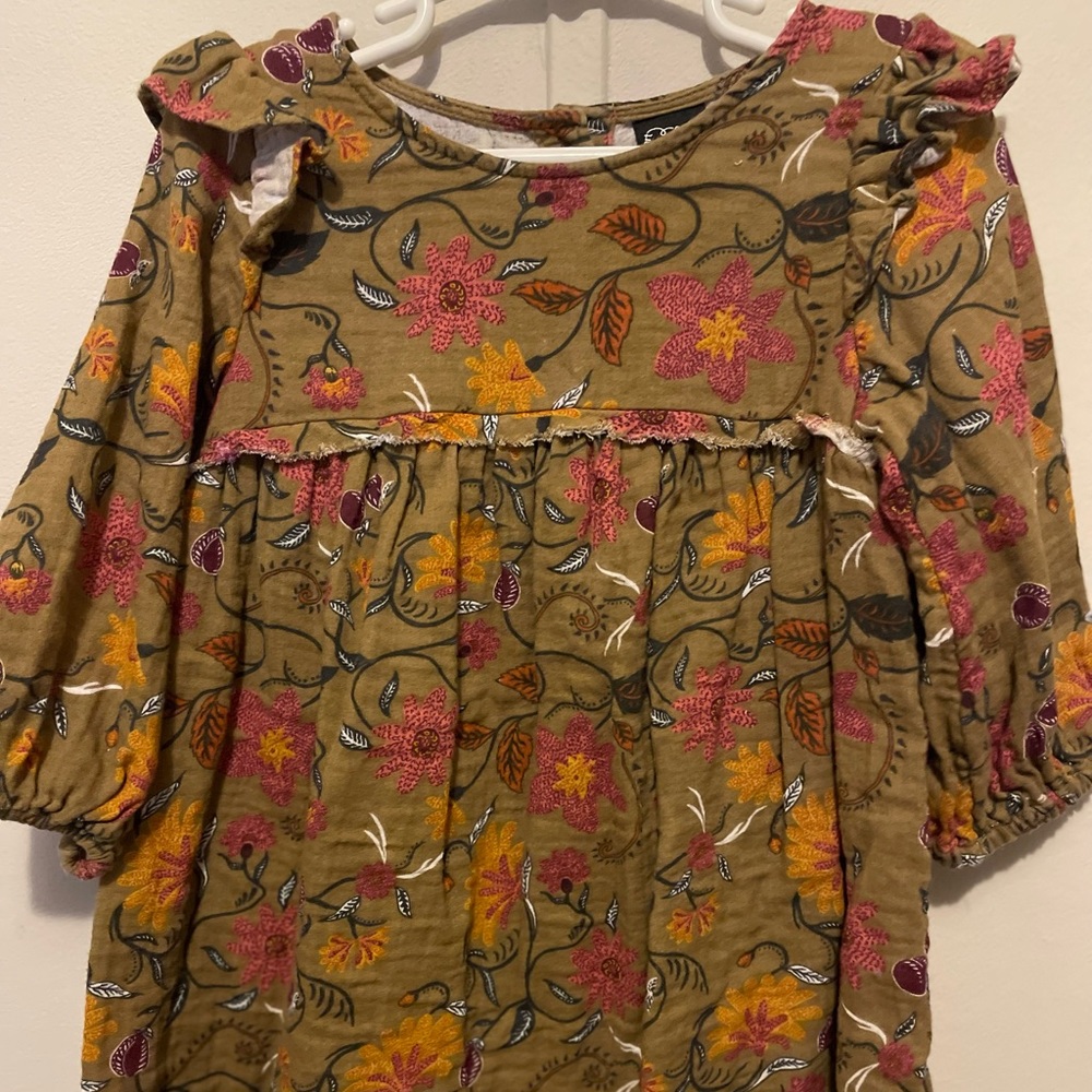 Girls Art Class Autumn Floral Dress